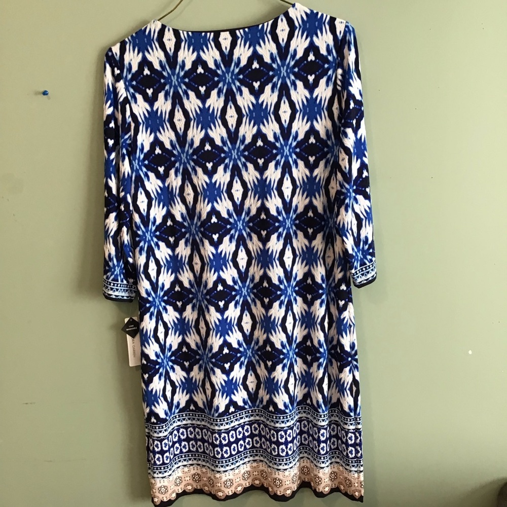 SANDRA DARREN 3/4 SLEEVE KEYHOLE NECKLINE SHIFT DRESS SZ 12 NWT - Picture 5 of 13